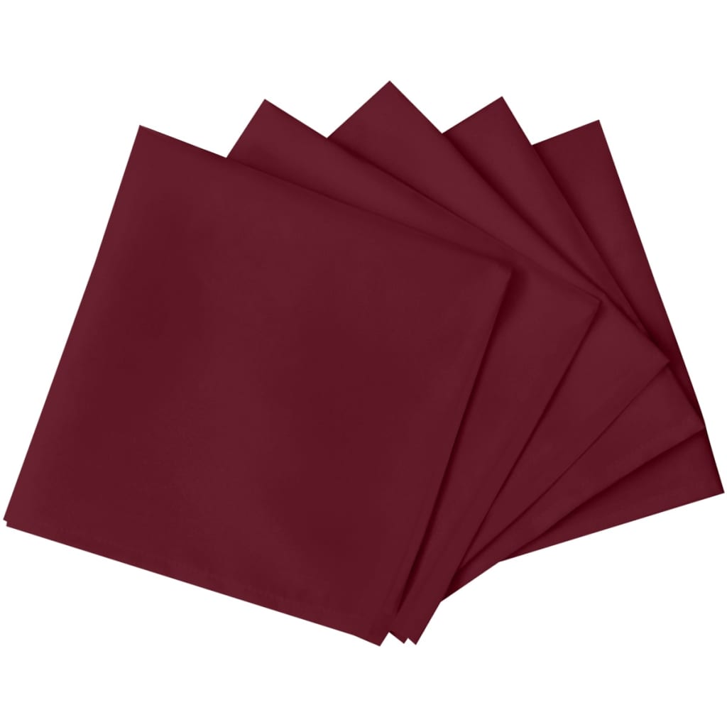 vidaXL Dinner Napkins 50 pcs Burgundy 50x50 cm