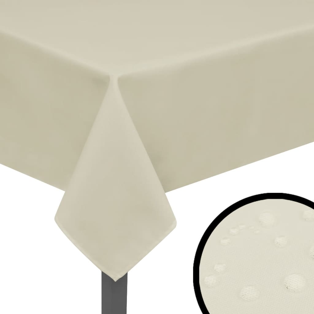 vidaXL Tablecloths 5 pcs Cream 130x130 cm