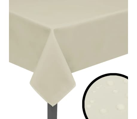 vidaXL Tablecloths 5 pcs Cream 220x130 cm