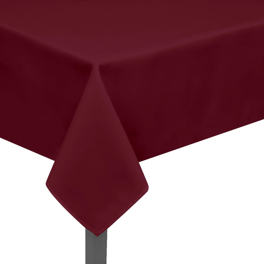 vidaXL Fețe de masă 5 buc., roșu burgund, 130 x 130 cm