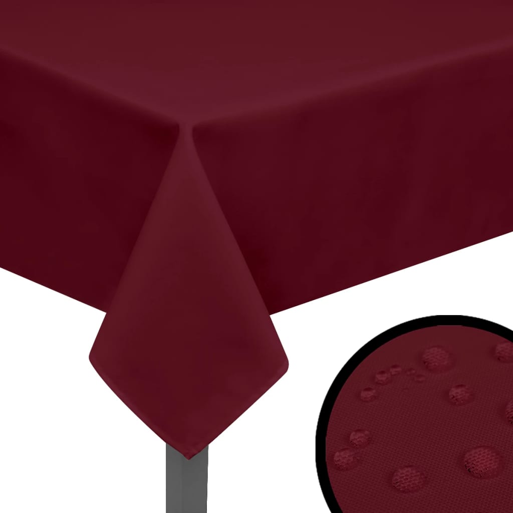 vidaXL Tablecloths 5 pcs Burgundy 170x130 cm