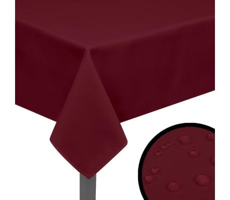 vidaXL Tablecloths 5 pcs Burgundy 170x130 cm