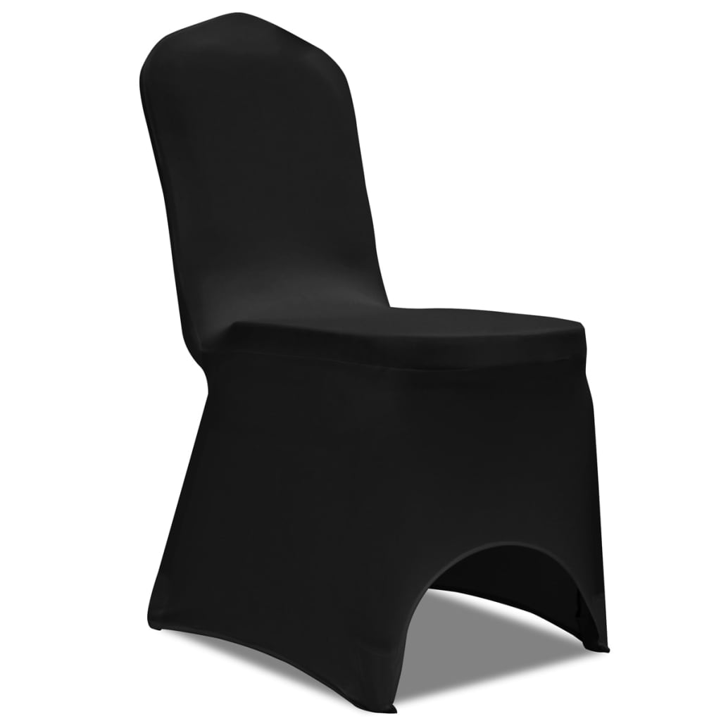 vidaXL 4 db nyújtható szék huzat fekete