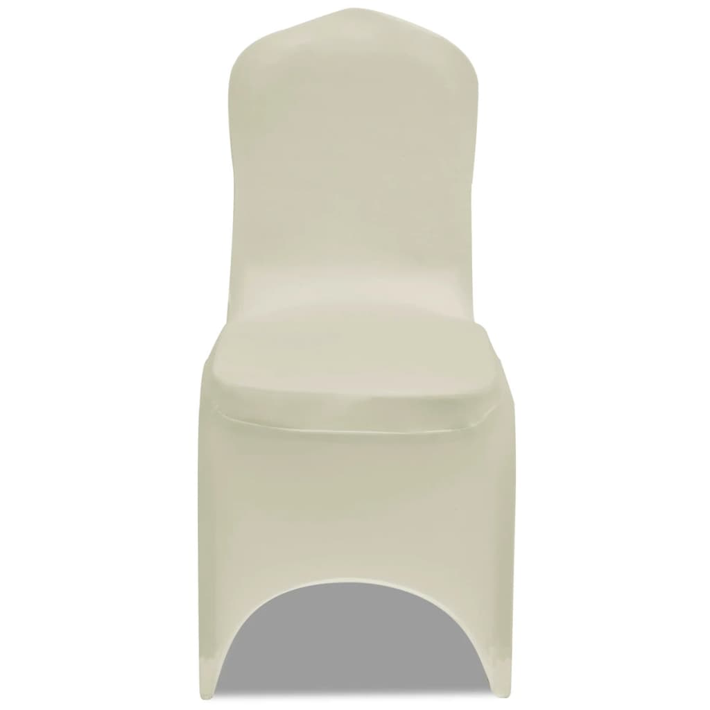 Thumbnail - vidaXL Stretch Stuhlbezug 4 Stück Creme