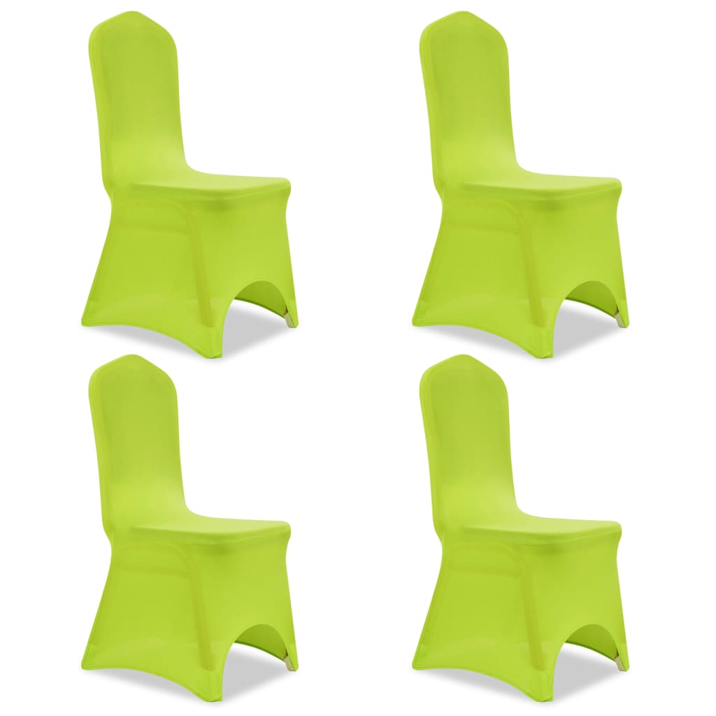 vidaXL Husă de scaun elastică, 4 buc., verde buc. imagine model 2022
