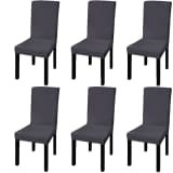 vidaXL Capa extensível para cadeira 6 pcs antracite