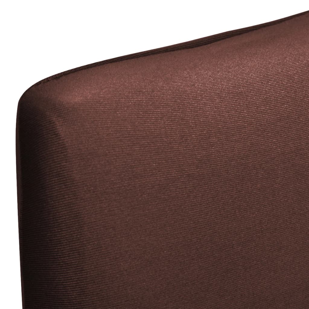 Tiesūs įtempiami kėdžių užvalkalai, 6vnt., rudos spalvos | Stepinfit.lt