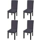 vidaXL Capa extensível para cadeiras 4 pcs antracite