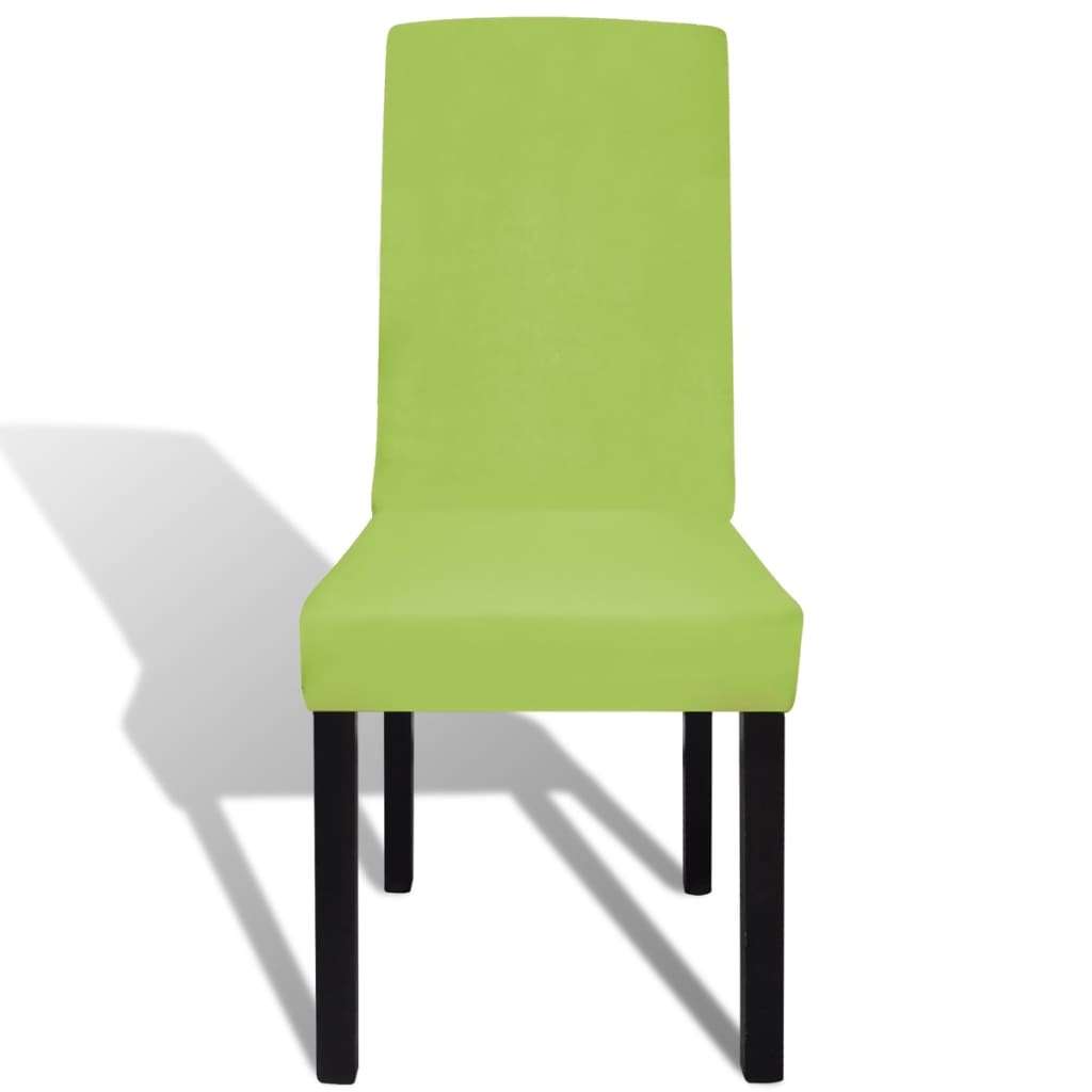  Rovný naťahovací návlek na stoličku, 4 ks, zelený