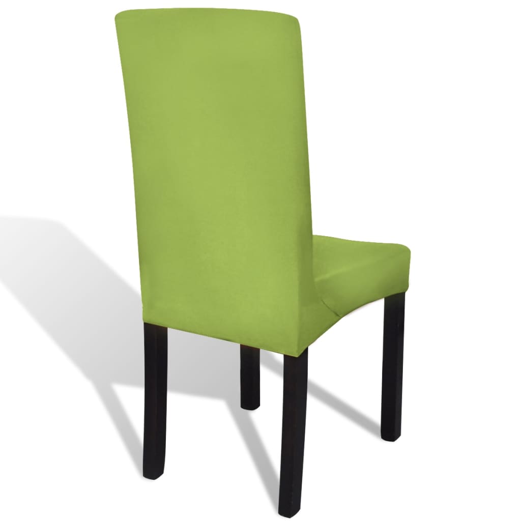  Rovný naťahovací návlek na stoličku, 4 ks, zelený