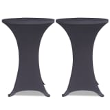 vidaXL Raztegljiva Prevleka za Mizo 2 kosa 60 cm Antracitna