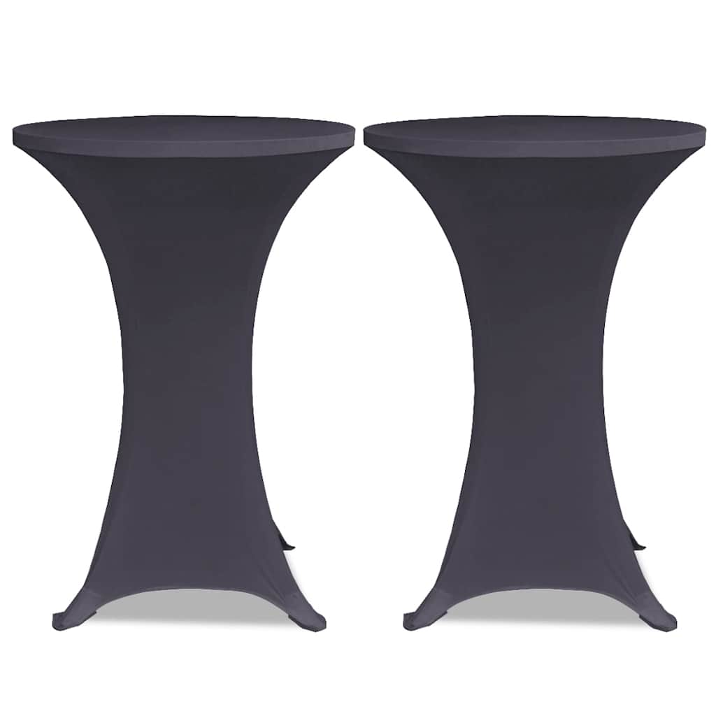 vidaXL Strečový návlek na stůl 2 ks 70 cm antracitový