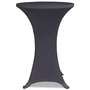 Strečový návlek na stůl 2 ks 70 cm antracitový - obrázek 3