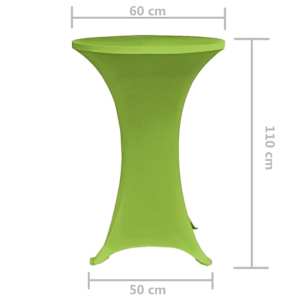 Strečový návlek na stůl 2 ks 60 cm zelený - obrázek 5