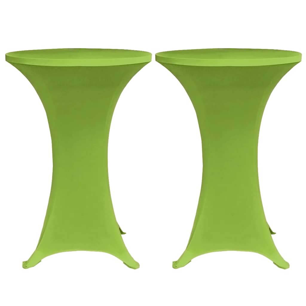 vidaXL Strečový návlek na stůl 2 ks 70 cm zelený