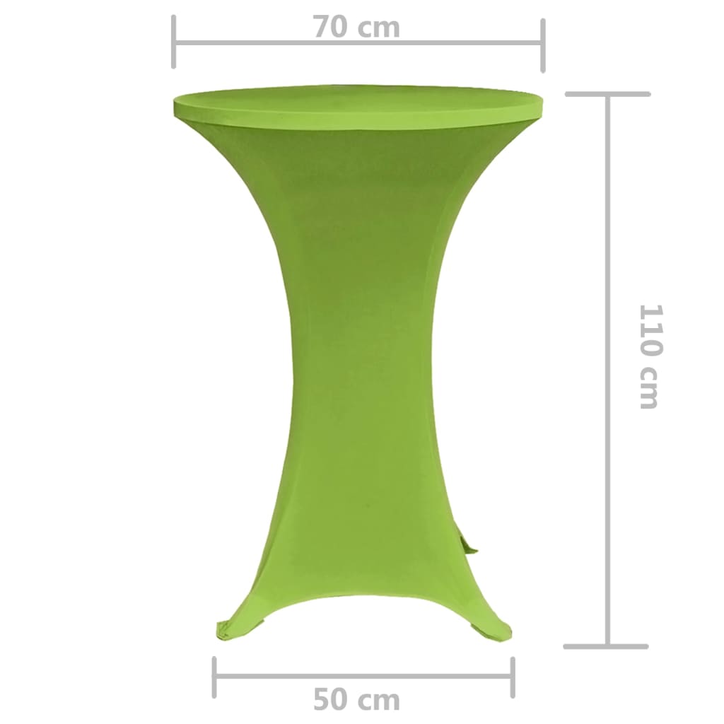 2 db 70 cm zöld nyújtható asztalterítő 