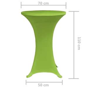 Strečový návlek na stůl 2 ks 70 cm zelený - obrázek 5