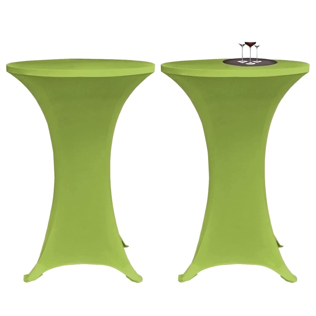 vidaXL Husă elastică pentru masă, 2 buc., verde, 70 cm vidaXL