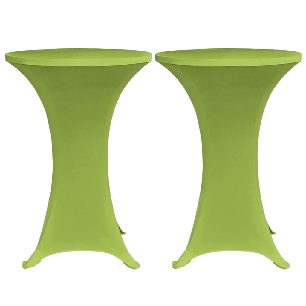 Husă elastică pentru masă, 2 buc., verde, 80 cm