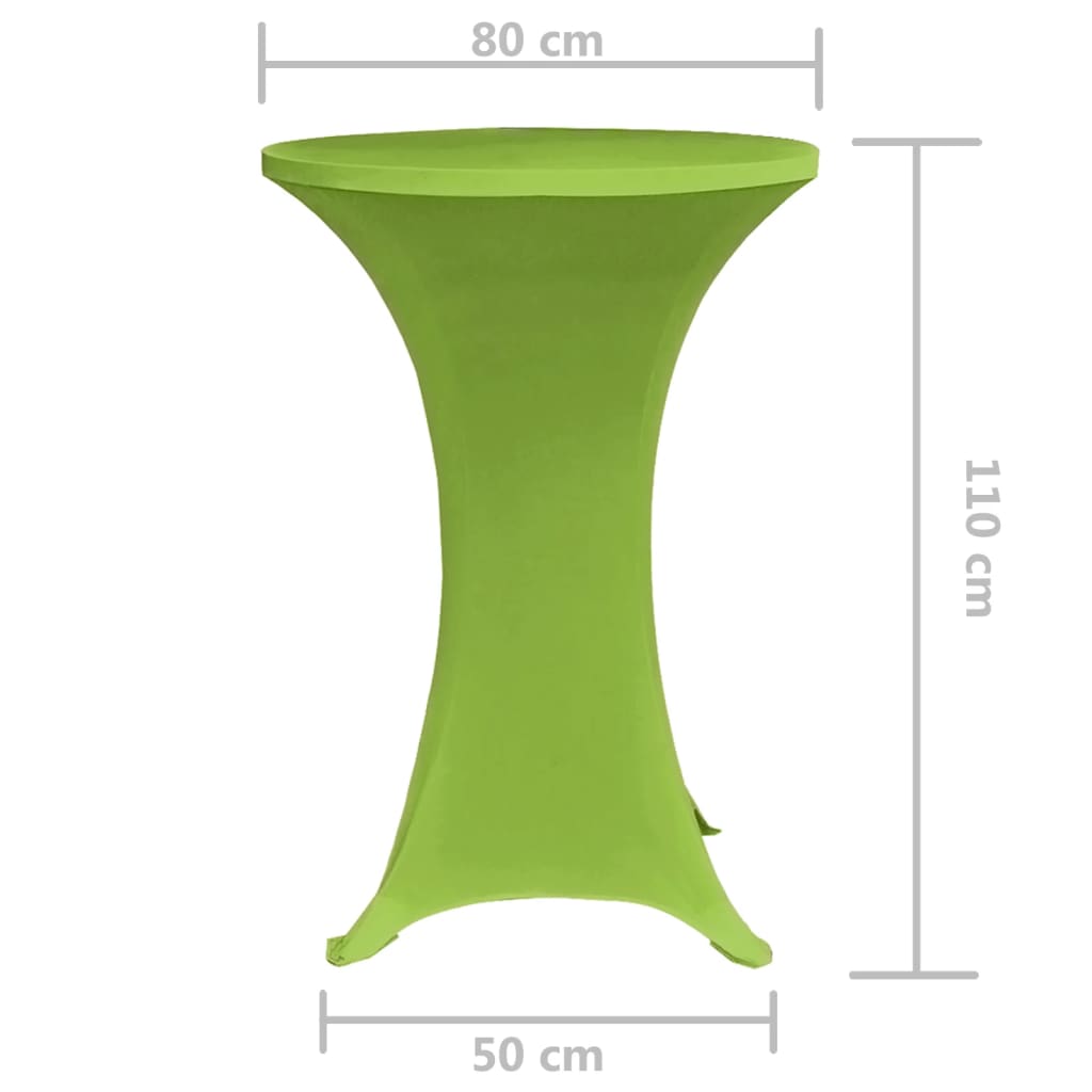 2 db 80 cm-es sztreccs asztalterítő zöld 
