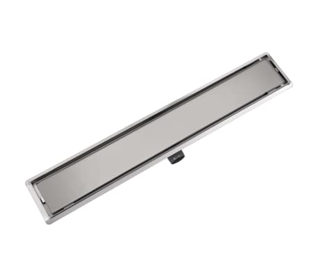 vidaXL Rigolă duș liniară din oțel inoxidabil, model linie, 830x140 mm