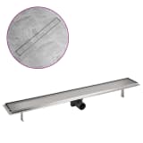 vidaXL Linear Shower Drain 930x140 mm Stainless Steel
