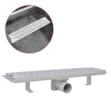 VidaXL Dreno de chuveiro linear onda 530x140 mm aço inoxidável