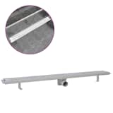 vidaXL Dreno de chuveiro linear onda 1030x140 mm aço inoxidável