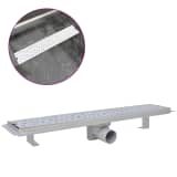 vidaXL Dreno chuveiro linear bolhas 630x140 mm aço inoxidável