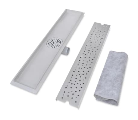 vidaXL Drain de douche lin&eacute;aire 630x140 mm acier inoxydable