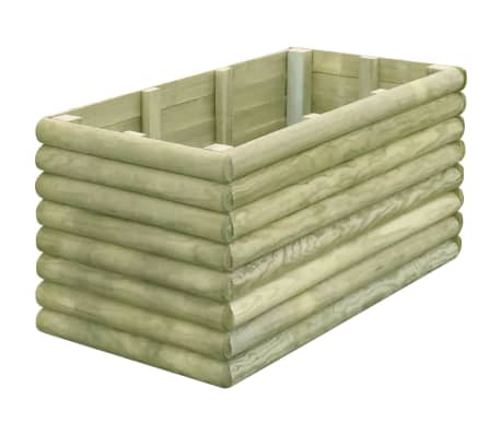 vidaXL Canteiro elevado para jardim 106x56x48 cm pinho impregnado