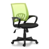 vidaXL Office Chair Plastic Black and Green 35.4"-39.8"