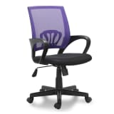 vidaXL Office Chair Plastic Black and Purple 35.4"-39.8"