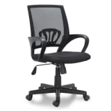 vidaXL Office Chair Plastic Black 35.4"-39.8"
