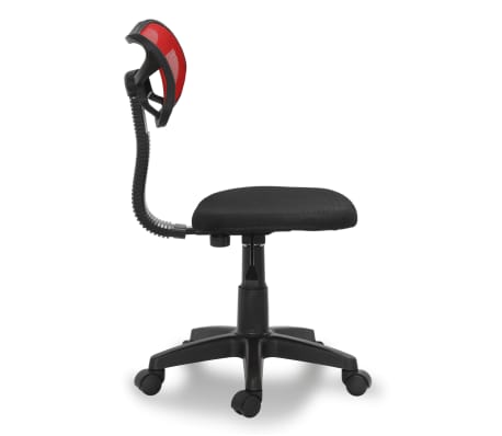 vidaXL Office Chair Plastic Black and Red 30.3"-35"