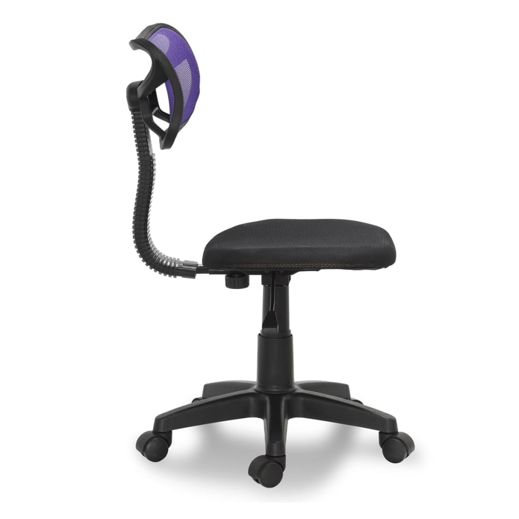 vidaXL Office Chair Plastic Black and Purple 30.3"-35"