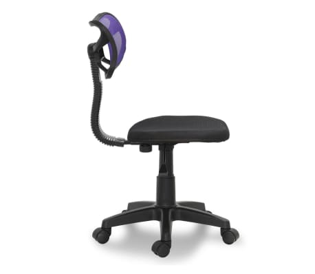 vidaXL Office Chair Plastic Black and Purple 30.3"-35"