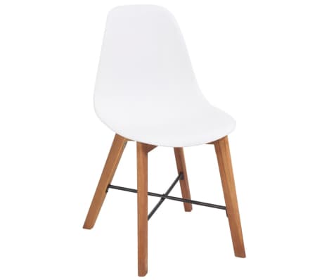 vidaXL Chair Seats 6 pcs Plastic White