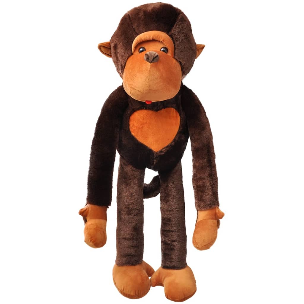 vidaXL Mono de peluche marrón 100 cm