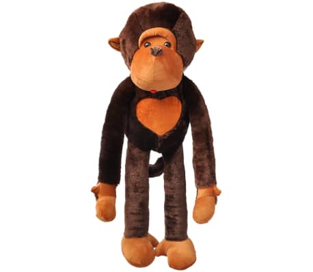 vidaXL Minkšta pliušinė beždžionė, ruda 100 cm