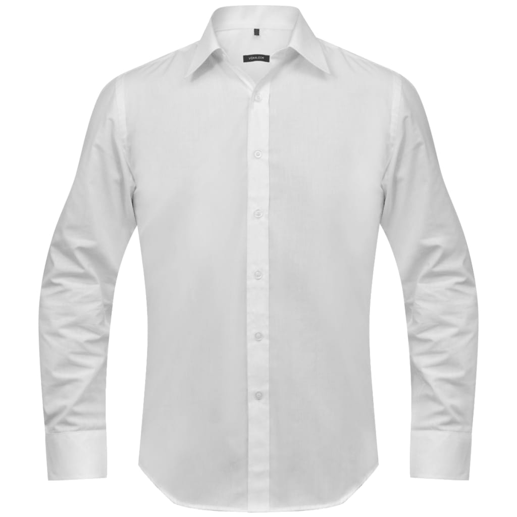 vidaXL Vyriški kostiumo marškiniai, dydis S, balti