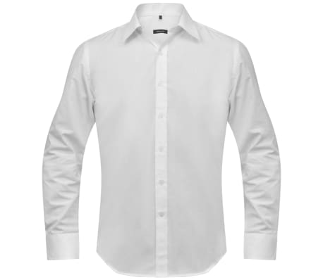 vidaXL Vyriški kostiumo marškiniai, dydis S, balti