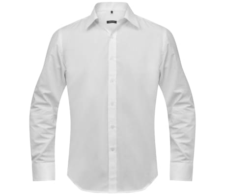 vidaXL Camicia Uomo Business S Bianca