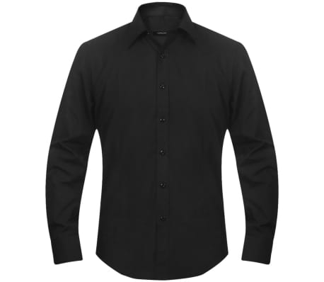 vidaXL Camicia Uomo Business XL Nera