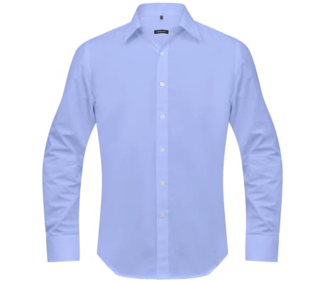 vidaXL Camisa de negócios p/ homem, azul claro, M