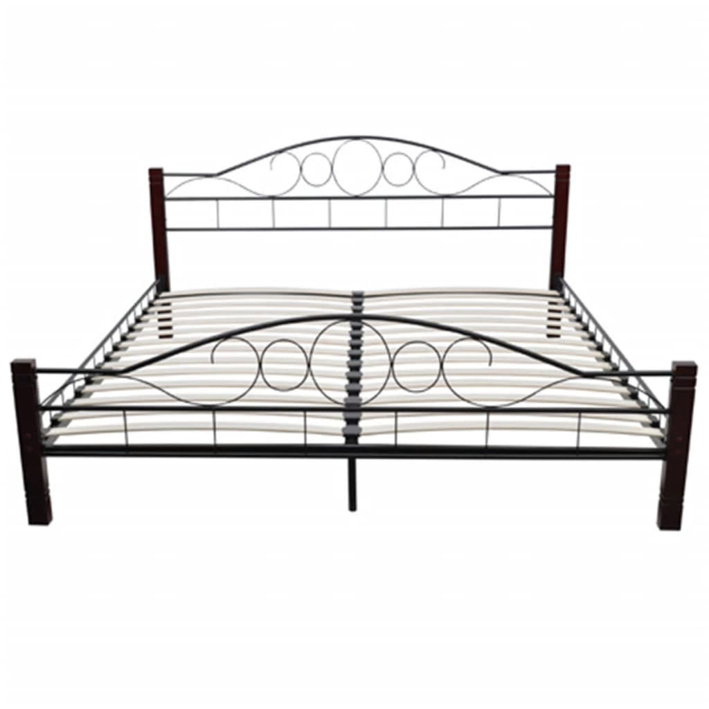 

vidaXL Bedframe metaal zwart 160x200 cm