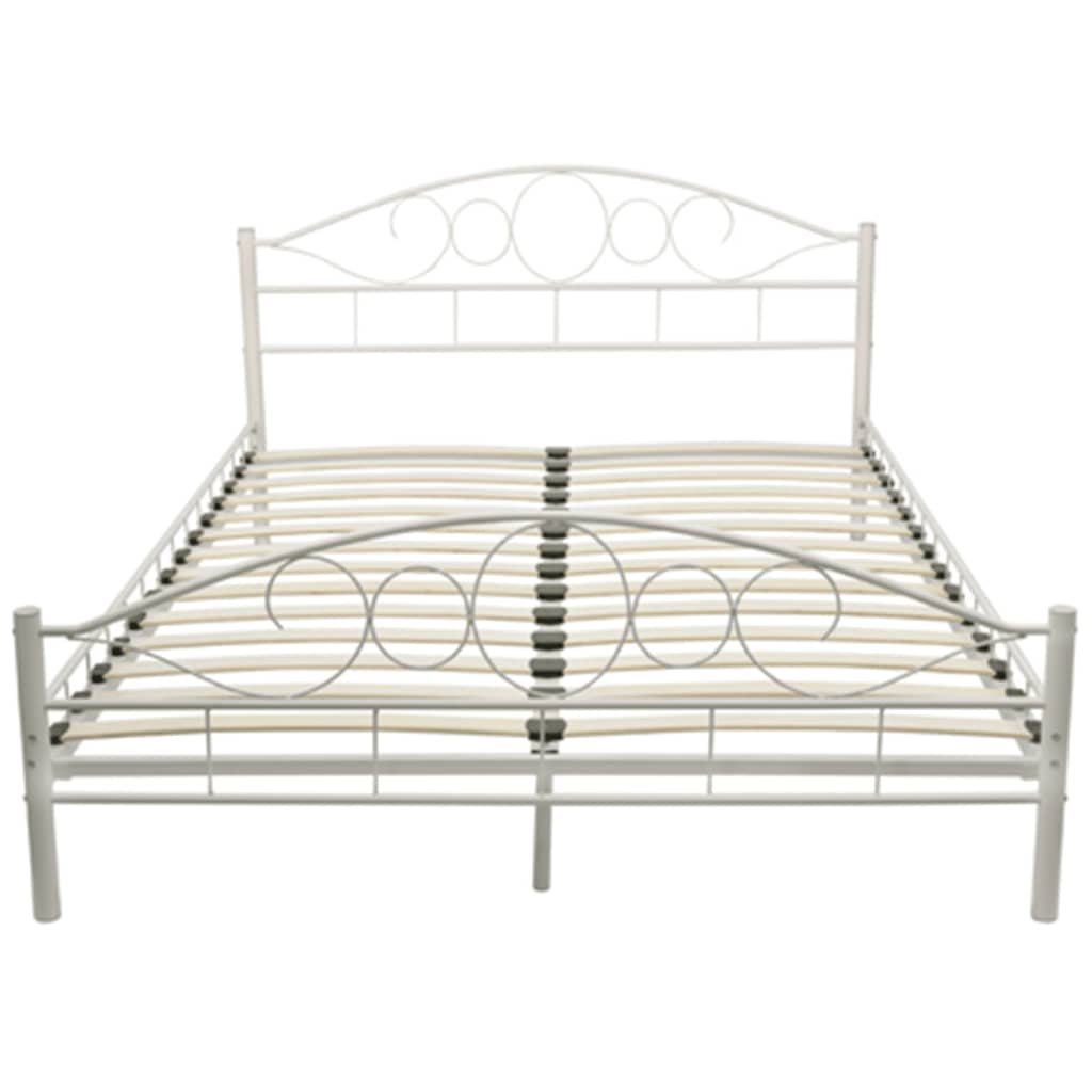 

vidaXL Bedframe metaal wit 160x200 cm