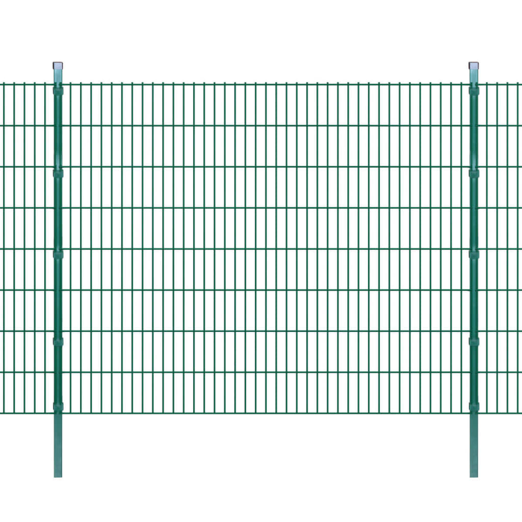 2D zahradní plotový dílec a sloupky 2008x1630 mm, 2 m, zelené