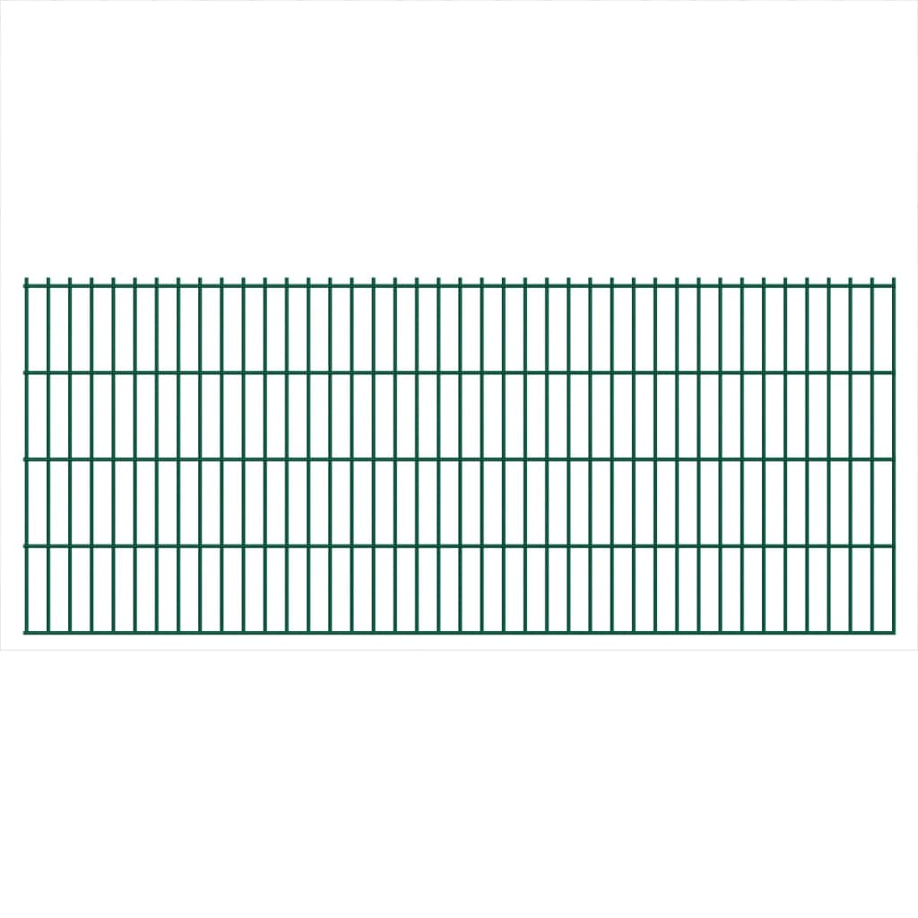 2D Gartenzaun-Elemente 2,008x0,83 m Gesamtlänge 8 m Grün