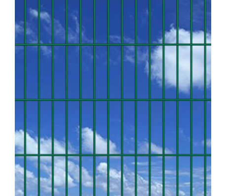 vidaXL 2D Garden Fence Panels 2.008x1.63 m 10 m (Total Length) Green